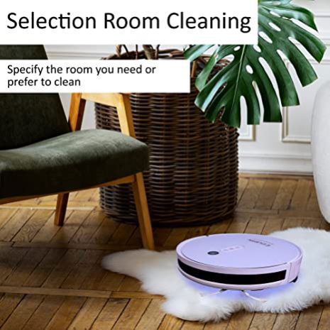 I clean V100 PRO - White Wet and Dry Intelligent Robotic Vacuum Cleaner (Smart App Enabled, Compatible with Google Assistant & Alexa)
