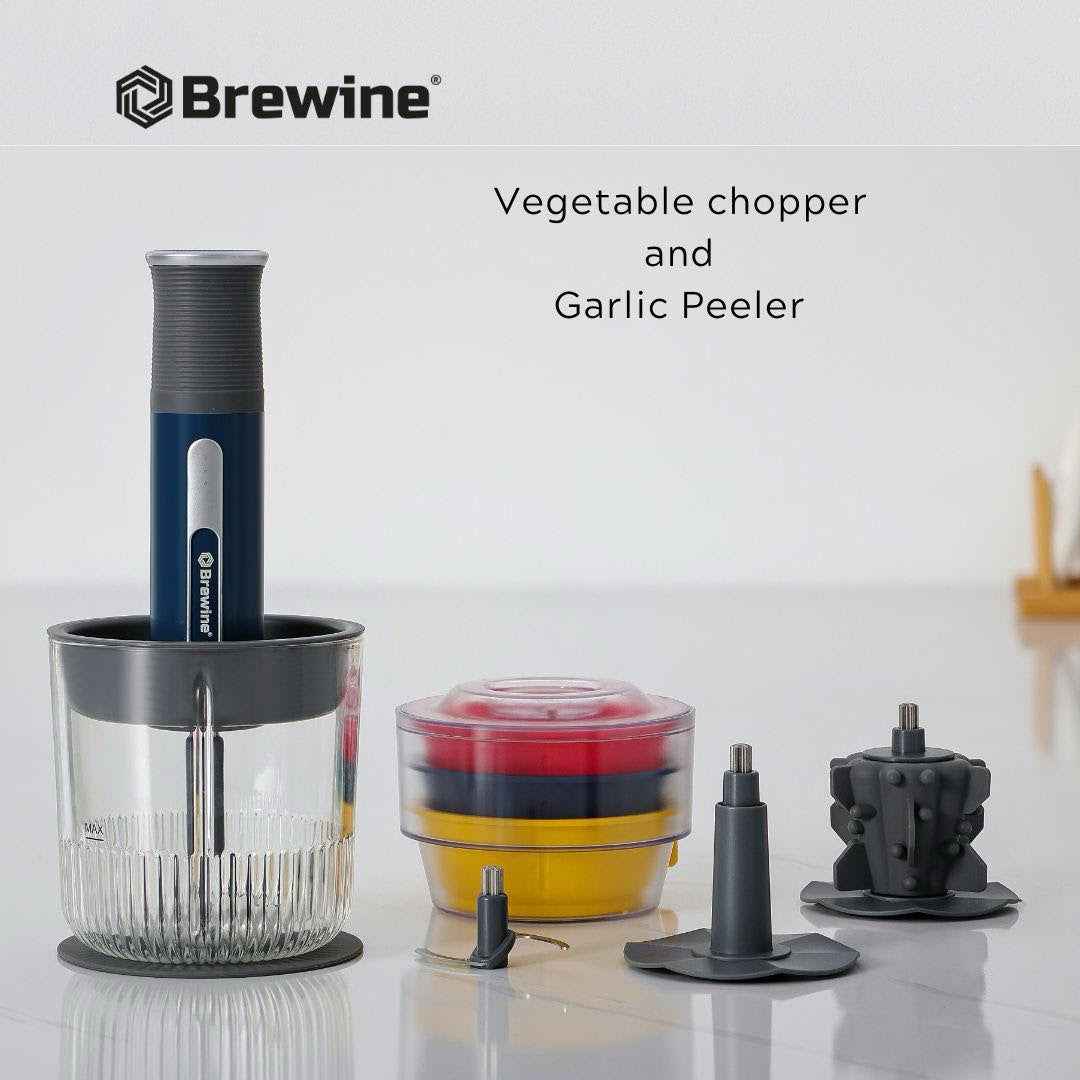 Garlic Peeler & Vegetable Chopper (Rechargeable -USB CORDLESS)