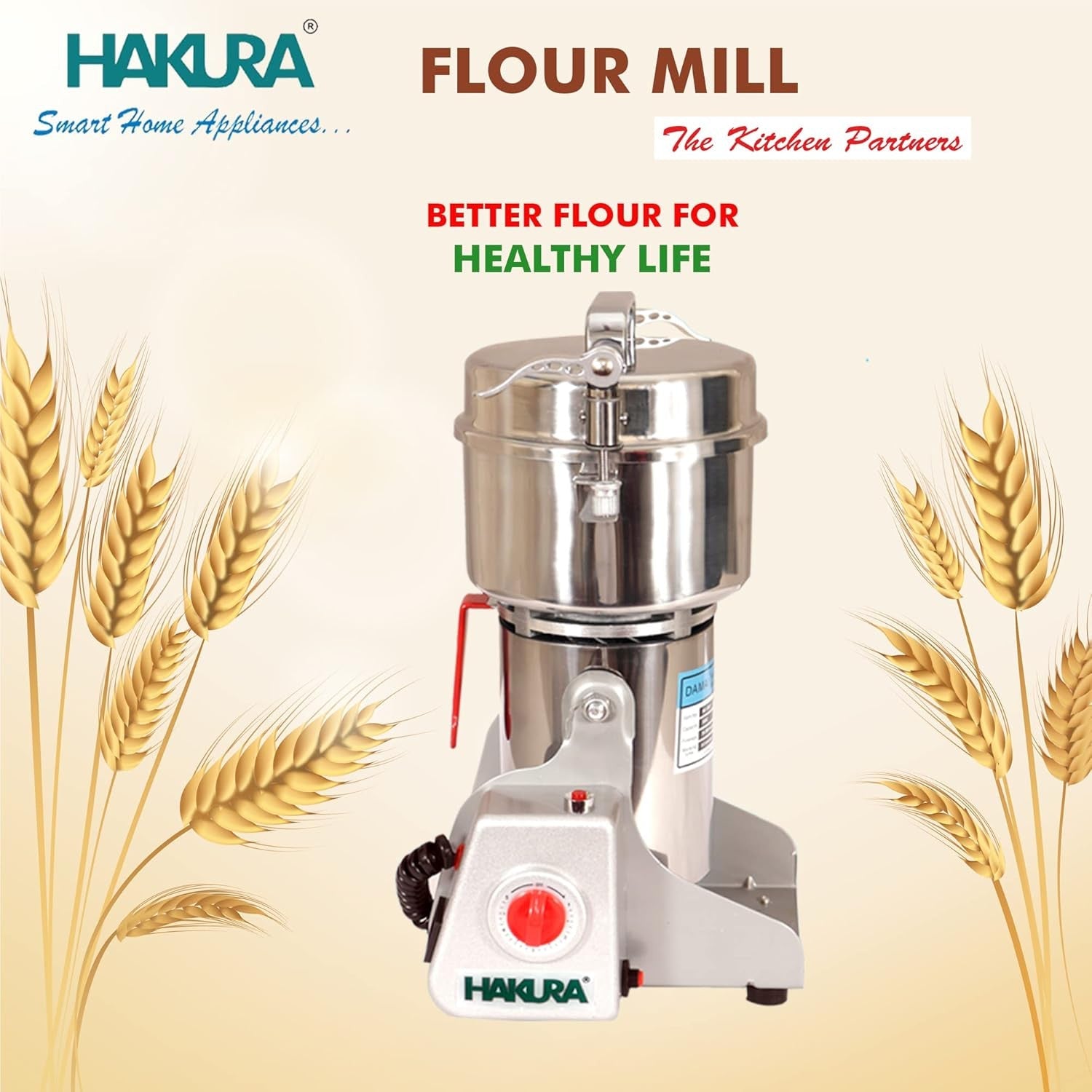 HAKURA High Speed 28000RPM Domestic Mini Spice Mill | Stainless Steel Body | Compact | Easy use| 230V