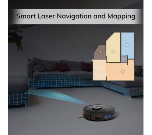VACCUM CLEANER-DRY & WET LIDAR ROBOT VACUUM, SMART LASER NAVIGATION AND MAPPING,2000PA STRONG SUCTION, WI-FI CONNECTED, MULTIPLE-FLOOR MAPPING,2-IN-1 ROLLER BRUSH