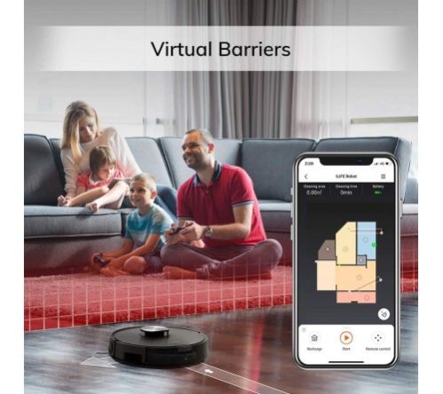 VACCUM CLEANER-DRY & WET LIDAR ROBOT VACUUM, SMART LASER NAVIGATION AND MAPPING,2000PA STRONG SUCTION, WI-FI CONNECTED, MULTIPLE-FLOOR MAPPING,2-IN-1 ROLLER BRUSH